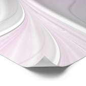 フローラフラクタルモダン抽象芸術フラワーピンク ポスター (角)