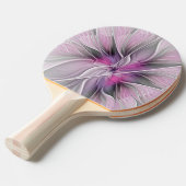 フローラフラクタルモダン抽象芸術フラワーピンク 卓球ラケット (正面アングル)