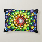 フローラフラクタル点々のあるレトロ曼荼羅 アクセントクッション (裏面)