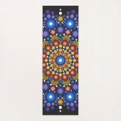 フローラフラクタル点々のあるレトロ曼荼羅 ヨガマット (裏面)