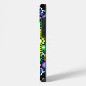 フローラフラクタル点々のあるレトロ曼荼羅 iPhoneケース (左側面)