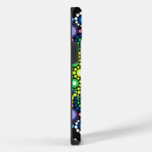 フローラフラクタル点々のあるレトロ曼荼羅 iPhoneケース (右側面)