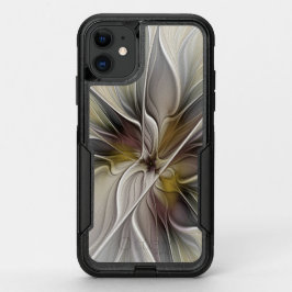 フローラフラクタル、ファンタジーフラワーとアースカラー オッターボックスコミューターiPhone 11ケース