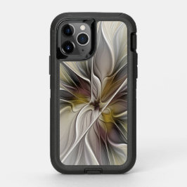 フローラフラクタル、ファンタジーフラワーとアースカラー オッターボックスディフェンダーiPhone 11 PROケース