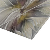 フローラフラクタル、ファンタジーフラワーとアースカラー カッティングボード (角)