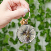 フローラフラクタル、ファンタジーフラワーとアースカラー キーホルダー (手)