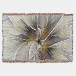 フローラフラクタル、ファンタジーフラワーとアースカラー スローブランケット