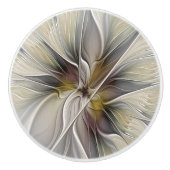 フローラフラクタル、ファンタジーフラワーとアースカラー セラミックノブ (正面)