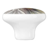 フローラフラクタル、ファンタジーフラワーとアースカラー セラミックノブ (側面)