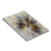 フローラフラクタル、ファンタジーフラワーとアースカラー ノートブック (右側)