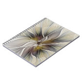 フローラフラクタル、ファンタジーフラワーとアースカラー ノートブック (左側)