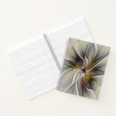 フローラフラクタル、ファンタジーフラワーとアースカラー ノートブック (内部)