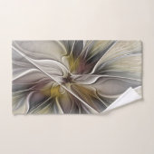 フローラフラクタル、ファンタジーフラワーとアースカラー バスタオルセット (ハンドタオル)