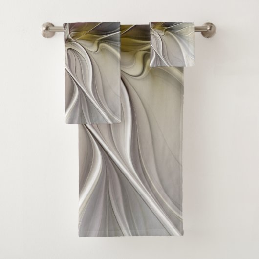 フローラフラクタル、ファンタジーフラワーとアースカラー バスタオルセット (インサイチュ)