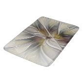 フローラフラクタル、ファンタジーフラワーとアースカラー バスマット (アングル)