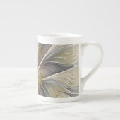 フローラフラクタル、ファンタジーフラワーとアースカラー ボーンチャイナマグカップ (右)