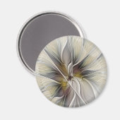 フローラフラクタル、ファンタジーフラワーとアースカラー マグネット (正面/裏面)