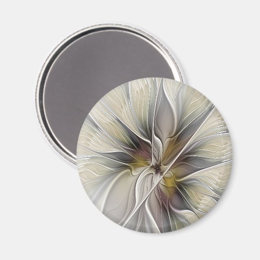 フローラフラクタル、ファンタジーフラワーとアースカラー マグネット (正面/裏面)