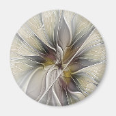 フローラフラクタル、ファンタジーフラワーとアースカラー マグネット (正面)