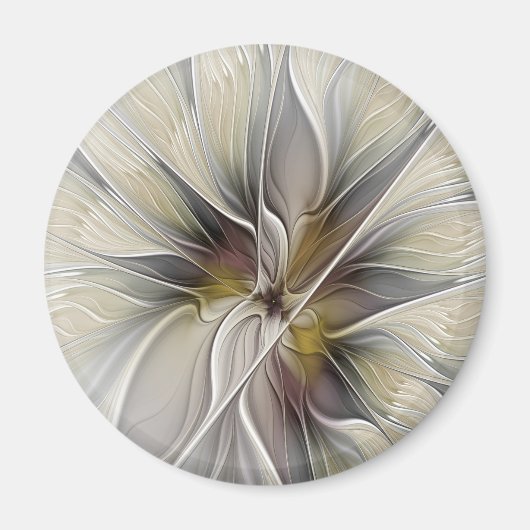 フローラフラクタル、ファンタジーフラワーとアースカラー マグネット (正面)