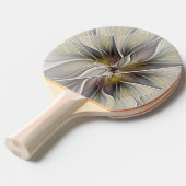 フローラフラクタル、ファンタジーフラワーとアースカラー 卓球ラケット (正面アングル)