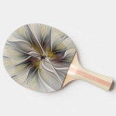 フローラフラクタル、ファンタジーフラワーとアースカラー 卓球ラケット (横)
