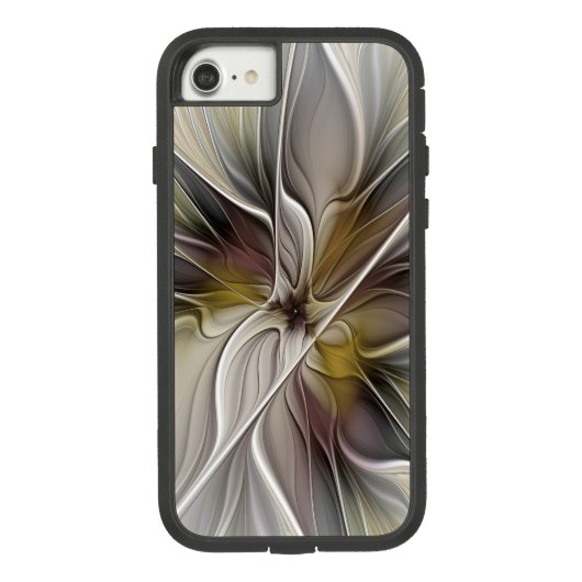 フローラフラクタル、ファンタジーフラワーとアースカラー Case-Mate iPhoneケース (裏面)