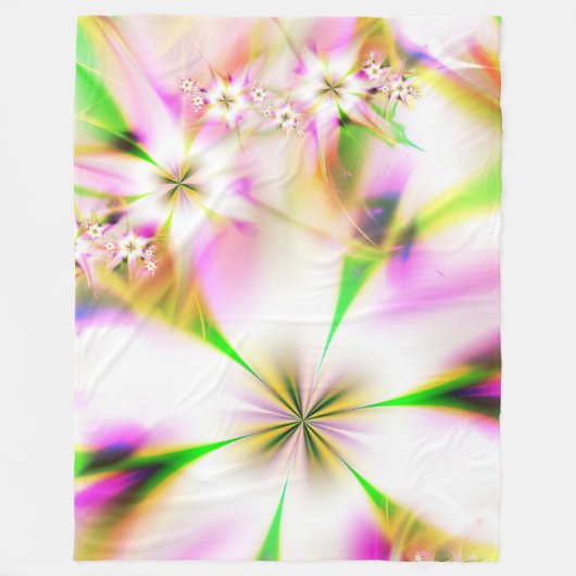 フローラフラクタル フリースブランケット (正面)