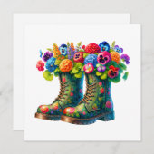 フローラフラットノートカードとアートからフレームへ ノートカード (正面/裏面)