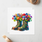 フローラフラットノートカードとアートからフレームへ ノートカード (正面/裏面インサイチュ)