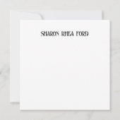 フローラフラットノートカードとアートからフレームへ ノートカード (裏面)