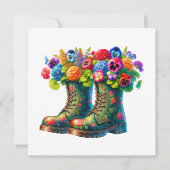 フローラフラットノートカードとアートからフレームへ ノートカード (正面)