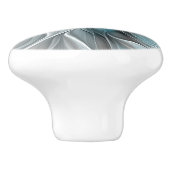 フローラフラッモダンタル抽象芸術ブルーグレー セラミックノブ (側面)