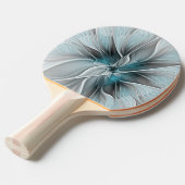 フローラフラッモダンタル抽象芸術ブルーグレー 卓球ラケット (正面アングル)