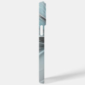 フローラフラッモダンタル抽象芸術ブルーグレー Case-Mate iPhoneケース (裏面 / 右)