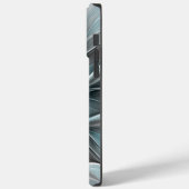 フローラフラッモダンタル抽象芸術ブルーグレー Case-Mate iPhoneケース (裏面 / 左)