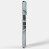 フローラフラッモダンタル抽象芸術ブルーグレー Case-Mate iPhoneケース (裏面 / 右)