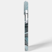 フローラフラッモダンタル抽象芸術ブルーグレー Case-Mate iPhoneケース (裏面 / 左)