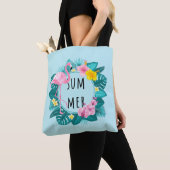 フローラフラミンゴサマーブリス トートバッグ (クローズアップ)