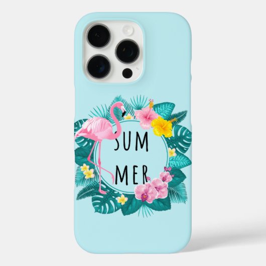 フローラフラミンゴサマーブリス Case-Mate iPhoneケース (裏面)