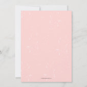 フローラフラミンゴ誕生日招待状 |バラ金ゴールド 招待状 (裏面)