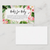 フローラフラミンゴ赤ちゃんシャワーベビー 名刺 (正面/裏面)