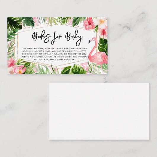 フローラフラミンゴ赤ちゃんシャワーベビー 名刺 (正面/裏面)