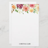 フローラフラワーガーデン開花夏 便箋 (正面/裏面)
