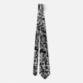フローラフラワーグレースケールネックタイ ネクタイ (裏面)