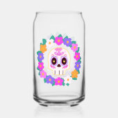 フローラフラワーシュガースカル ガラス缶 (正面)