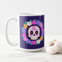 フローラフラワーシュガースカル コーヒーマグカップ