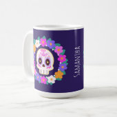 フローラフラワーシュガースカル コーヒーマグカップ (正面左)