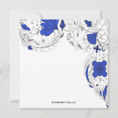 フローラフラワーズブライダルシャワーインビテーションブ王室のルー 招待状 (裏面)