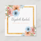 フローラフラワーズ&フォージブティックウェディングプランナー スクエア名刺 (正面)